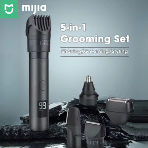 MIJIA | NEW Mijia Mens 5-in-1 Multifunctional Grooming Set IPX6 Waterproof Hair Clipper Nose Hair Trimmer Shaver High-Power JK-881