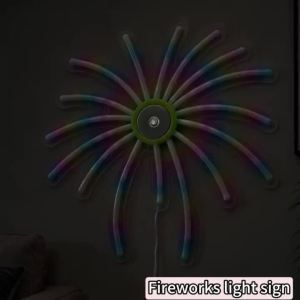 Smart RGB Neon Light Firework APP Remote Music Sync 180LED Christmas Decor Lamp USB5v for Cafe Stall
