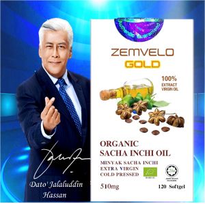 ZEMVELO Gold Sacha inchi oil Softgel 2 x (510mg×120 Tablets) DND369