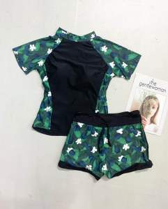 Đồ bơi nữ tay ngắn quần đùi kín đáo có bigsize đi bơi đi biển Áo tắm Bikini SG