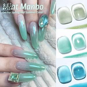 BORN PRETTY Mint Manbo Gel 10ml Sea Blue Cat Eye Gel Nails For Spring Summer Semi-transparent Soak Off UV Gel Nail Varnish