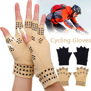 New Breathable Anti-Slip Cycling Gloves Men Women Quick-Drying Half-Finger Cycling Gloves 3D Stretch Surround Massage Wrist Guards Outdoor Sports Safety Gloves