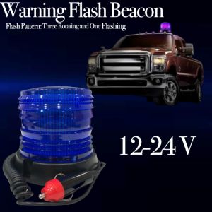 OCPA 12V-24V Car Truck Warning Flash Strobe Emergency Beacon Police LED Flashing BLUE (8670)