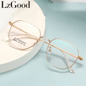 Lzgood Gọng titan mặt rộng Beta Gọng kính nữ 86604 phong cách Hàn Quốc retro tầm nhìn tầm cao số kính gọng Titan Nam