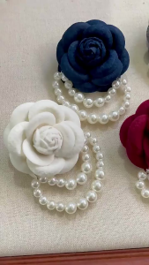 "ร้านอยู่ที่ไทย เข็มกลัดดอกไม้ติดหน้าอก DIY ติดเสื้อ ประดับไข่มุก หมุด หรูหรา เครื่องประดับสำหรับผู้หญิง    "