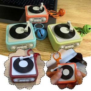JIYAN2866 Portable Retro Recorder Keychain Musical Instrument Toy Can Record And Play Music Music Key Chain Holder High Quality Wireless Bluetooth Key Storage Holder