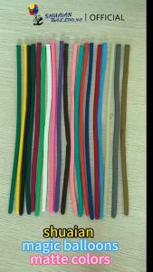SHUAIAN  Balon Latex Twist Pentil Warna Doff Macaron Chrome Balon Panjang Isi 100 Pcs
