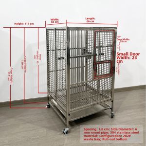Large Stainless Steel Parrot Cage Metal Bird Pet Parrot Cage with Anti-Escape Design for Grey Parrots Star Brand