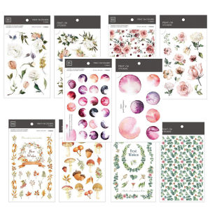 ติดเต็มแผ่นบันทึกมือแบบย้อนยุคและสร้างสรรค์ ดอกไม้ละเอียด เล่ม 1 ของอุปกรณ์การ์ด DIY วัสดุกระดาษ