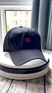 Simple 3 Stripes Solid Colour Extra Large XL Dri Fit Quick Dry Men Women Sport Mesh Curve Brim Trucker Baseball Cap Hat