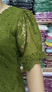 SHOOPY BLUS RENDA LEHER PETAK/ATASAN SEMI BRUKAT MODEL TERBARU/BAJU WANITA SEMI KEBAYA VIRAL