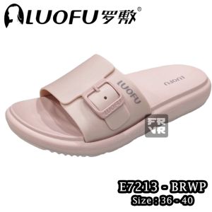 Sendal Luofu Slide Wanita Variasi Gesper Sendal Wanita Karet Jelly Terbaru E7213 BRWP