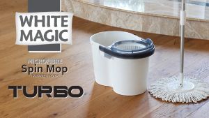 White Magic Turbo Spin Mop Hand Press