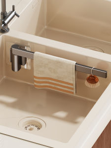 evesigar | Dish Rag Towel Hanging Drying Rack Rotatable Drainage Rod