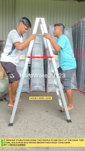Aluminium 4/5/6 Steps Double Sided Ladder Tangga 楼梯 4/5/6 Steps