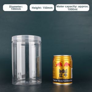 Food Grade Plastic Transparent Storage Box Candy Sealed Container Grain Sugar Paste Jar Household Cleaning Personal Care Bottles