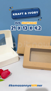 (Isi 20 pcs) Dus Kraft Laminasi 21x13x4.2 // dus martabak manis dus martabak asin dus martabak telur dus donat mini dus croffle dus pastel dus risoles dus gorengan dus tahu