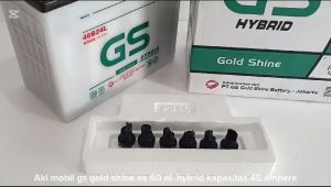 Aki Mobil Grand Livina/Corolla Series/Honda City/Travela/Karimun/Baleno/Capella GS Gold shine NS60L Hybrid 45 ampere