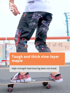 Random Color Full Set Skateboard High-Quality Four-Wheeled Skateboard For Adults & Kids (Beginner)