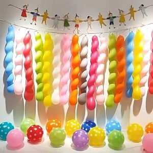 ลูกโป่งเกลียว (Set 30/50 ใบ)  สำหรับตกแต่งงานปาร์ตี้ งานวันเกิด ลูกโป่งเกลียวสีสันสดใสและสีพาสเทล