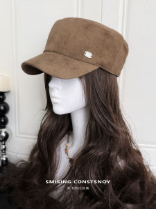 Korean Style Fashionable Metal Label Newsboy Cap Womens Retro British Street Casual Versatile Equestrian Hat Autumn Warmth