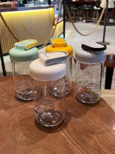 Sporty Portable Womens Water Cup Tritan Shake Protein Bowl with Scale Egg Whisking Cup High Aesthetic Value Summer New Style