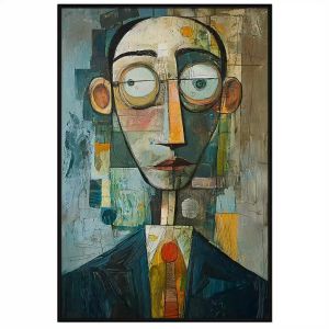 Tranh biếm họa chân dung chất liệu sơn dầu.Tranh treo tườngdán tường trang trí nội thất.CGI-1223