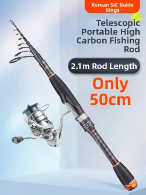 All-purpose Telescopic Fishing Rod Spin Reel Combo