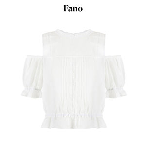 Fano | Áo Blouse Dây Kéo Viền Ren