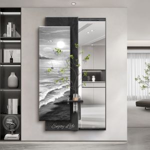 RUIBAHAO | Decorative Full-length Mirror Sliding Hideaway
