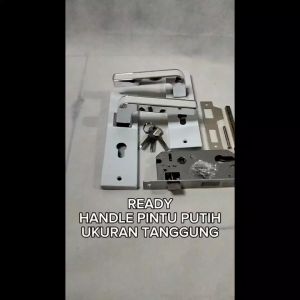 HANDLE PINTU PUTIH UKURAN TANGGUNG / KUNCI PINTU PUTIH UKURAN 20CM / SELOT PINTU
