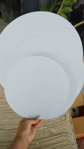 แผ่นพลาสวูด พลาสวูด PVC สีขาว ผิวเรียบ ความหนา 5 มิลลิเมตร Plasswood แบบวงกลม ทนแดดทนฝน น้ำหนักเบา อายุการใช้งานยาวนาน