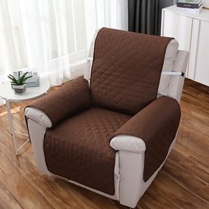 Quilted Recliner Sofa Mat S/L Armchair Sofa Protector Single Sofa Mat Furniture Pet Protector Dust-mite Non-slip 1 Piece