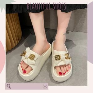 QDshop รองเท้าแตะแฟชั่นผู้หญิง 2 นิ้ว ดีไซน์เสริมส้น 2 นิ้ว สวมมีตัวติด 4 สี สั่งเลย พร้อมส่งมากๆ