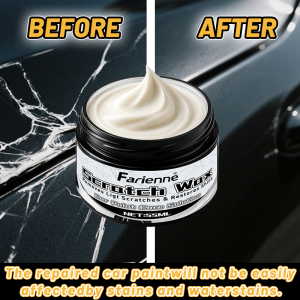 Farienne New Scratch Remover Wax 55ml - Car Paint Restorer Instant Shine Stain Resistant Solution Repair Kit Polish Protect