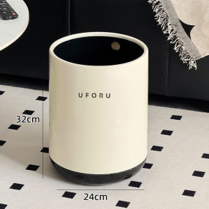 Large Capacity round Shape Household Trash Can for Kitchen Bathroom Bedroom Living Room High Aesthetic Value Luxury Model