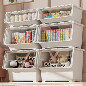Plastik Kotak Penyimpanan Double Open Lid  Storage Box  Container Box Kotak Penyimpanan Serbaguna