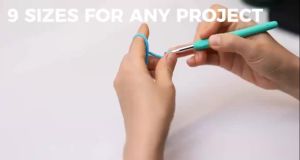 Bộ Móc Len Kim Bạc 9 Cỡ 2.0-6.0mm Kim Đan Len Nhôm Tiện Dụng Có Mắt Kim Lớn Kim Đầu Tù Và Kẹp Đánh Dấu Dành Cho Thủ Công DIY