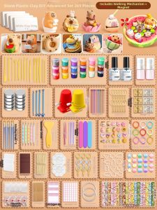 Non-Baking Glossy Clay Material Set for Children