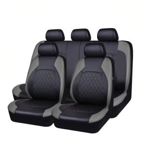 Full Car seat cover for five seats universal 360° full coverage PU leather car seat protector car Interior accessories Suitable for Toyota Honda Mitsubishi Isuzu Hyundai ford,Nissan and 5-seat other models