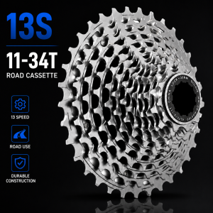 GOLDIX | GOLDIX R9100 Road Bike Cassette 13-Speed 11-34T Ultra-Light 210g CNC One-Piece Steel Flywheel HG Freehub for Road Gravel