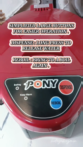 PONYHOME Stainless Steel Electric Kettle Rapid Heatingwater dispenser/air panas elektrik/thermos/water heater/Thermo Pot