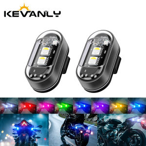 KEVANLY | Wireless Remote LED Strobe Light Car Motorcycle Bike Warning Decor Lamp USB Rechargeable Aircraft Indicator 8 Colors Car Lights
