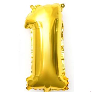 BALON FOIL ANGKA 40cm / BALON ANGKA WARNA GOLD