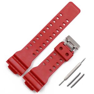 Dây Đeo Bằng Nhựa Cho G-SHOCK GA-400 GA-100GB GA-700 GD-100 Khóa Thép PU Thể Thao Đồng Hồ Thông Minh Dây Đeo Cổ Tay Thay Thế Của TINUORA