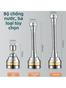 FENGHONGTAO | Đầu nối vòi bếp bằng đồng điều chỉnh chống bắn nước