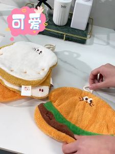 Khăn Lau Tay 2 Mặt Hình Đồ Ăn Ngộ Nghĩnh – Tặng Kèm Móc Treo