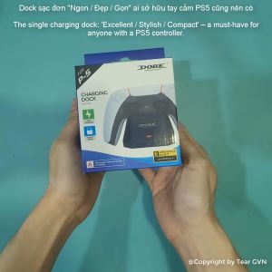 Dock sạc tay cầm đơn DOBE tự ngắt khi đầy pin cho PS5
