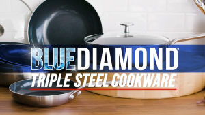 Chảo Rán Inox 3 Lớp Dành Cho Mọi Bếp Blue Diamond 20cm Gốm Chống Dính Ceramic Diamond