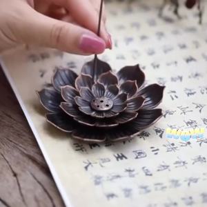 Đế Cắm Nhang Hoa SenĐế Đốt Trầm Hương Hợp Kim Chất Lượng CaoDùng Cho Nhang Vòng Nhang Tăm - ALLIN